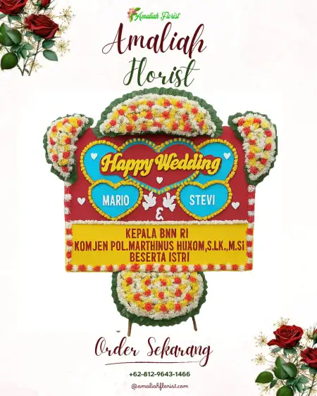 Papan Bunga Pernikahan Menemeng